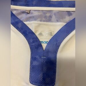 Adidas Cream and Blue Sports Top